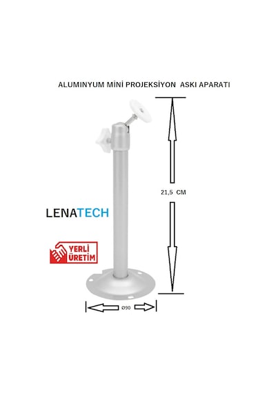 LENATECH Mini Projeksiyonlar için Askı Aparatı 21,5 cm (Metal)