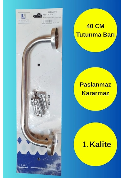 40 Cm Tutunma Barı Tutamak Wc Banyo Duş Klozet Küvet Yanı Kullanım Için . Gümüş