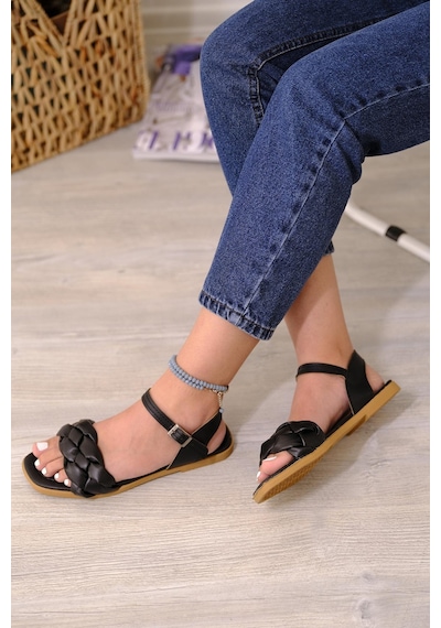 Antonia Örgü Model Kadın Sandalet 001
