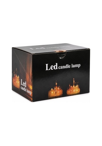 Yakut-13635 Led Candle Kamp Pilli Led Mum Küçük Boy - Çap 5 Cm Yükseklik 9 Cm Mika Kristal Plastik- 12'li Paket Diğer