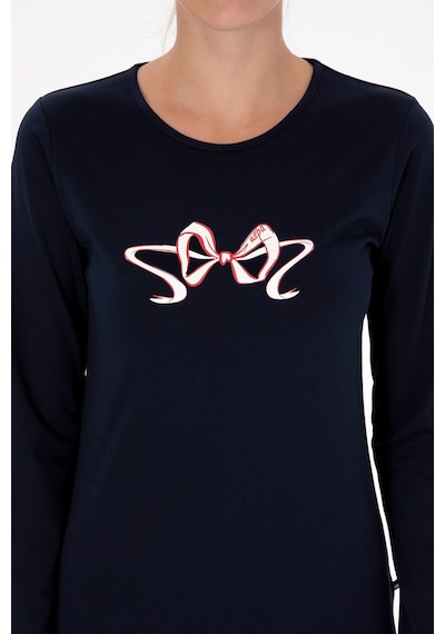 U.S. Polo Assn. Kadın Lacivert Yılbaşı Temalı Pijama Takımı 50318932-VR033