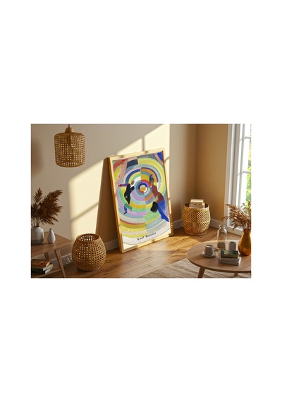 Modern Sanat Delaunay Siyasi Dram Çerçevesiz Poster 21x30 Cm A4 Tablo Modern Sanat Ekspresyonizm