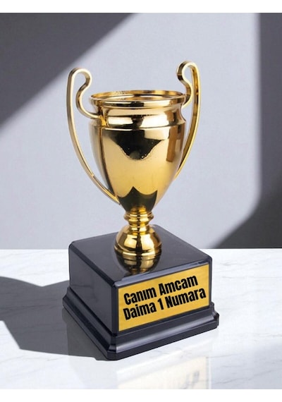 Canım Amcam Yazılı Ödül Başarı Şampiyonluk Kupası - Amcaya Hediyelik Hediye Kutusu Eşyası