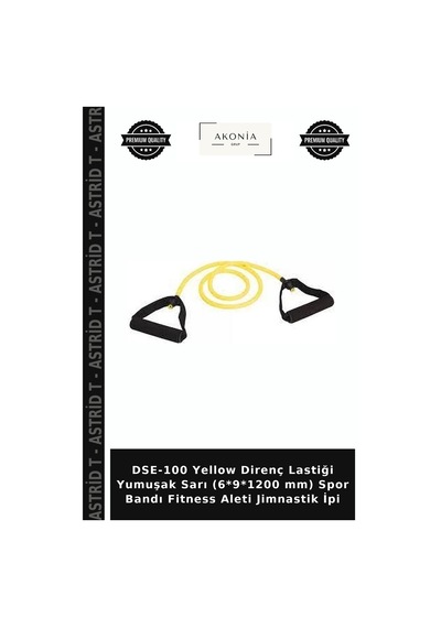 Dse-100 Yellow Direnç Lastiği Yumuşak Sarı 6 9 1200 Mm Spor Bandı Fitness Aleti Jimnastik İpi