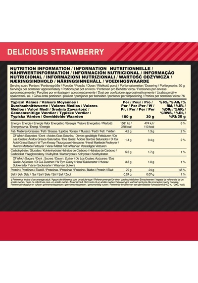 Gold Standard Whey Protein Tozu 2273 Gr Ahududu