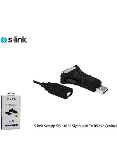 S-Link Swapp Sw-U612 Siyah Usb To Rs232 Çevirici
