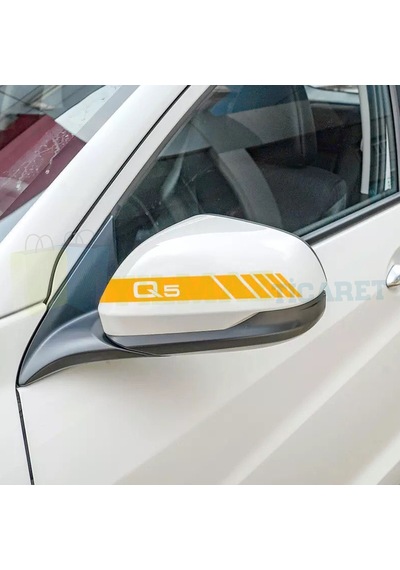 Audi Q1 Q2 Q3 Q4 Q5 Q6 Q7 Q8 Yan Ayna Şerit Oto Sticker 1 Çift 20 X 2 Cm