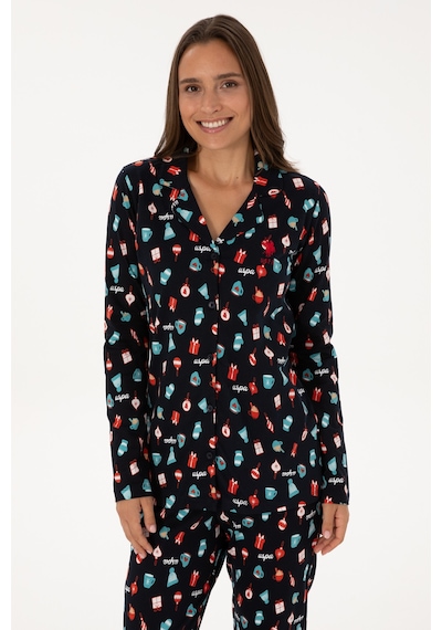 U.s. Polo Assn. Kadın Lacivert Pijama Takım 50318895-vr033 Lacivert