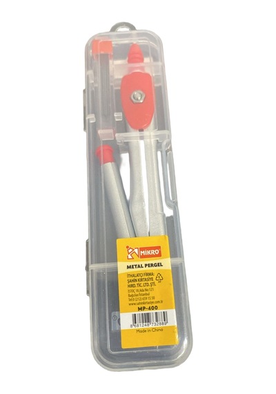 Mikro Mp-400 Metal Pergel Seti Plastik Kutulu Çizim Aleti