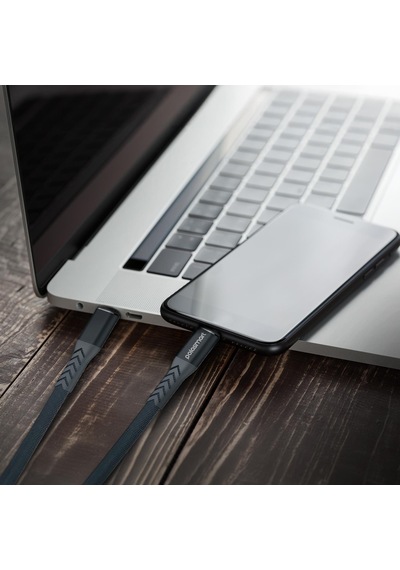 Polosmart Pbs411 65w Type-c To Type-c Hızlı Şarj Ve Data Kablosu Notebook Ve Apple Uyumlu MacBook 1.2m Gri
