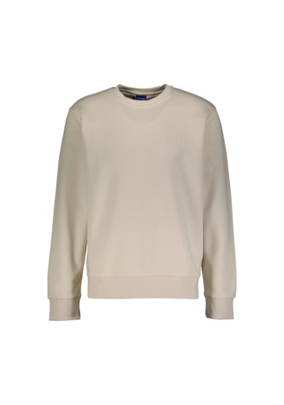 Jack & Jones Erkek Bej Jorlogo Sweat Crew Neck Tr Ss25 Sweatshirt 12290659-moonbeam Ekru