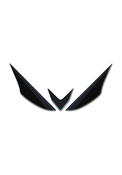 Mondial Drift L Yan Grenaj ve Kuyruk Sticker Pad Siyah-Mavi tasarım