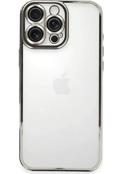 Newface Apple İphone 16 Pro Kılıf Razer Lensli Silikon - Gümüş