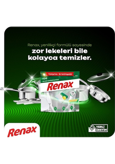 Renax Hepsi Bir Arada Bulaşık Makinesi Deterjanı 22 Tablet Renax Hepsi Bir Arada Bulaşık Makinesi Deterjanı 22 Tablet