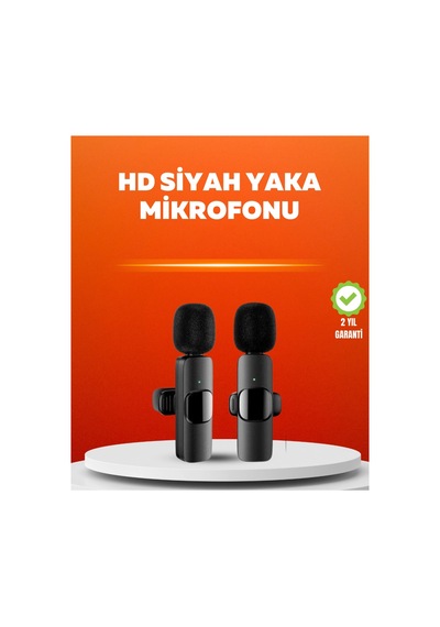 Mey İthalat Çift Mikrofonlu Kablosuz Kayıt Seti İphone Uyumlu Mini Mikrofon -