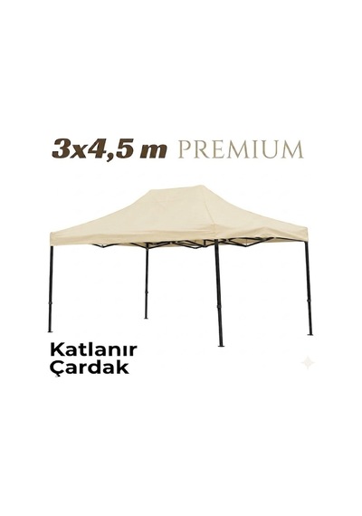 Missidea 3 4,5 Premium Makaslı Katlanır Çardak Krem