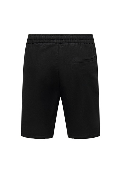 Only & Sons Onslinus 0007 Cot Lin Shorts Noos Erkek Şort-26438 - XS Siyah