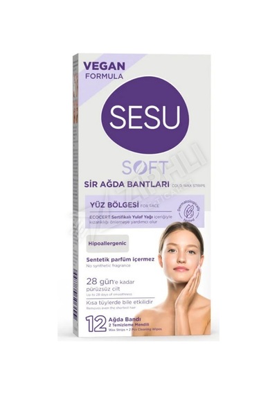3 Adet Sesu Ağda Bandı Soft Yuz 12'lı