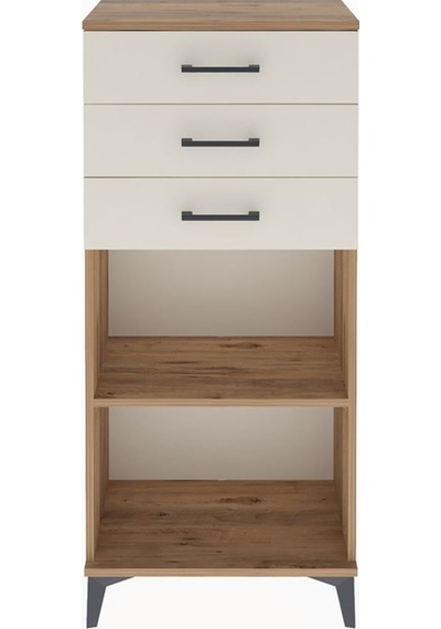 Arges Dolap Tek Raflı 3 Çekmeceli 60x30x134 Çam-aytaşı Atlas Çam