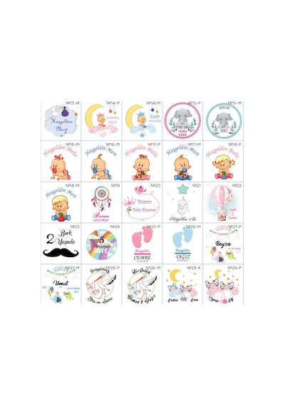Famous Bebek Şekeri Magnet Bebek Mevlüt Hediyelik Isimli Kapak Açacak  (434856292)