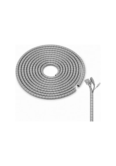 Spiral Kablo Kanalı Kablo Düzenleyici Toplayıcı 35mm Genişlik 1 Metre Uzunluk Gri Al5473 Diğer