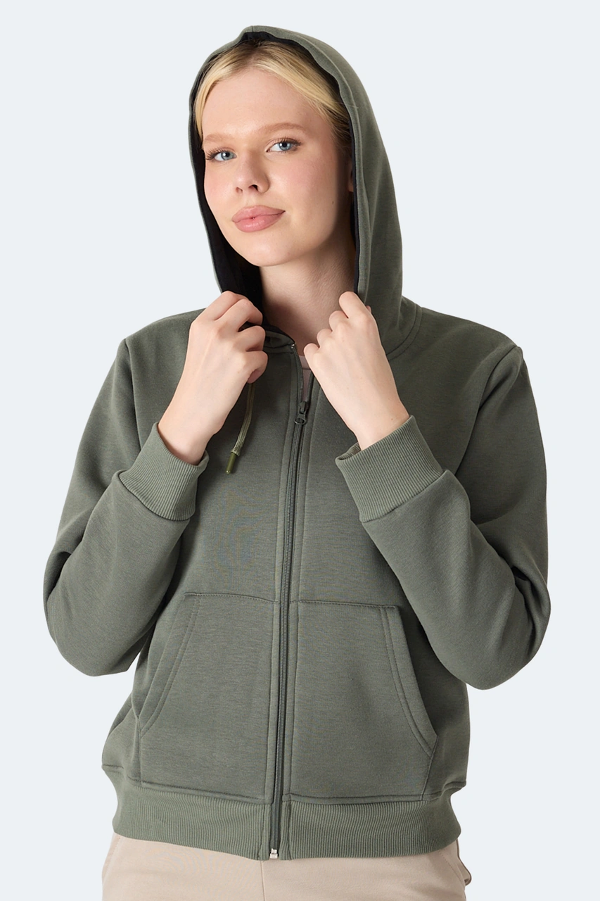 Slazenger Mılıo I Kadın Haki Sweatshirt Haki