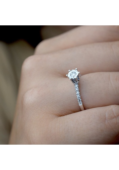 Lilarote 0.15 Ct. Tektaş Pırlanta Yüzük 6 Tırnaklı