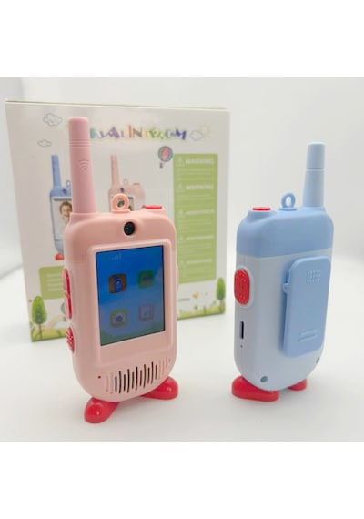 Çok Fonksiyonlu Görüntülü Çocuk Telsizi Walkie Talkie İnterkom İkili Paket