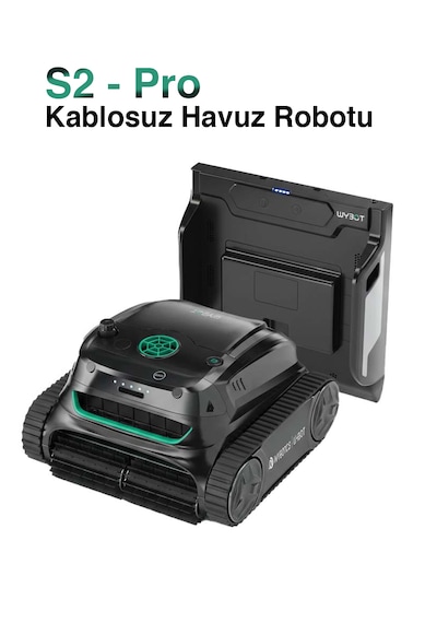 S2 Pro Kablosuz Havuz Robotu 300m2 Havuz Taban - Duvar Temizlik Robotu