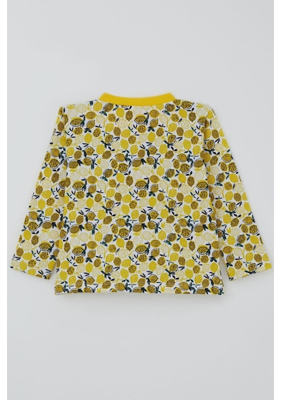 Breeze Kız Bebek Pijama Takımı Limon Bahçesi 4 Ay-1 Yaş, Sarı Sarı