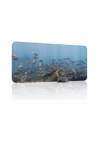 Tr Sualtı Gaming Mouse Pad Kauçuk Kaymaz Taban Mousepad V5, 90x40 Xxl