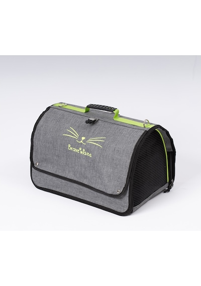 Brave Paws Perdeli Flybag Plastik Yırtılmaz Fileli Kedi ve Köpek Taşıma Çantası Havayolu Çantası