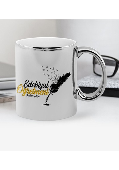 Kişiye Özel Edebiyat Öğretmeni Krom Kupa Bardak - 2