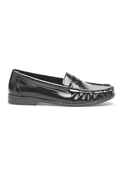 Trendella Siyah Parlak Deri Görünümlü Penny Loafer Tr88ms02a