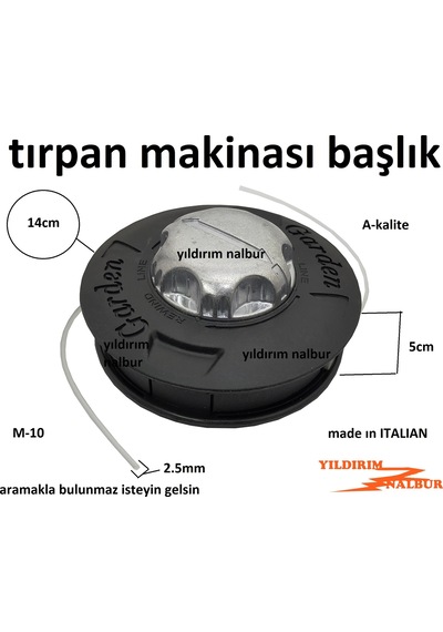 Tırpan Misinası Kafa Tırpan Makina Kafası M10 Ot Biçme İtalıan Ot