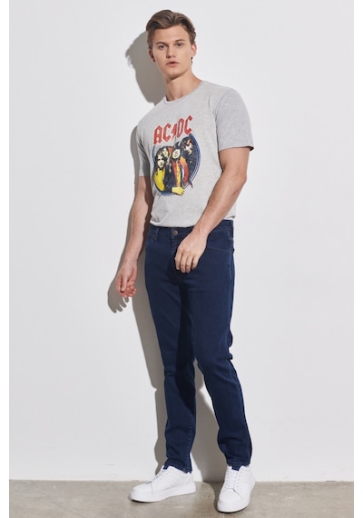 Wrangler Larston Slim Fit Dar Kesim Düşük Bel Esnek Jean Kot Pantolon W18SLR26I Mavi