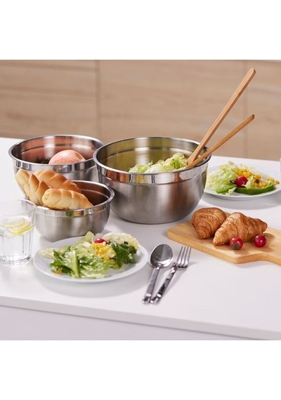 Ikea Cıklıd Çelik Saklama Kabı Seti, Paslanmaz Çelik, 3'lü Set