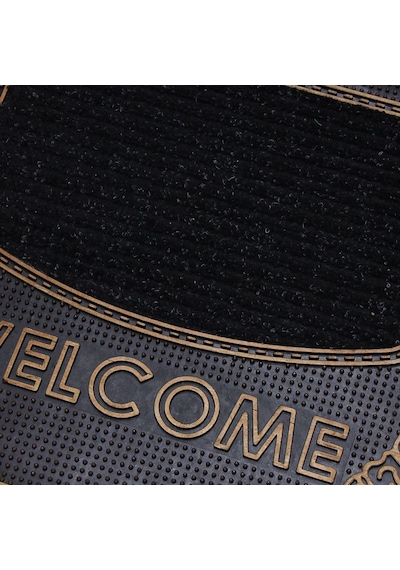 Welcome Yazılı Kauçuk Toz Tutucu Kapı Önü Paspası Rose