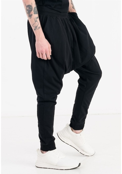 Jahr Marc Siyah Slim Fit Yanları Cepli Erkek Şalvar Eşofman Altı Siyah