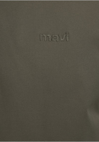Mavi - Mavi Logo Nakışlı Kahverengi Ceket 0110774-87538 Yeşil