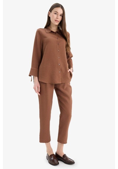 DeFacto Regular Fit Basic Düz Uzun Kollu Gömlek C3819AX25SPBN519