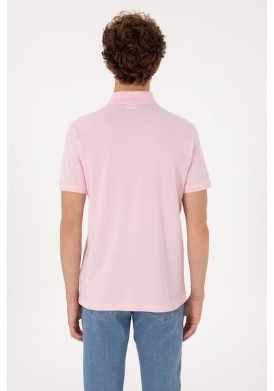 U.S. Polo Assn. Erkek Regular Fit Polo Yaka Açık Pembe Tişört 50306852-VR078