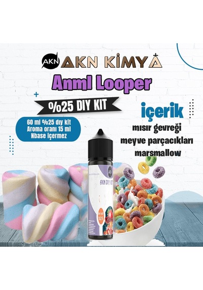 Anml Looper Yoğun Dıy Kit Meyveli Mısır Gevreği Gıda Aroması %25 Oranda Aroma İçerir Hazır Değildir 60 Ml