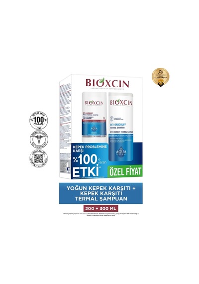 Aquathermal Kepek Karşıtı Termal Şampuan 300 Ml + Yoğun Kepek Karşıtı Termal Şampuan 200 Ml
