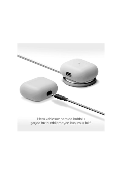 Airpods 3. Nesil İle Uyumlu Premium Lansman Serisi Kadife İç Astarlı Darbe Emici Silikon Kılıf Mor