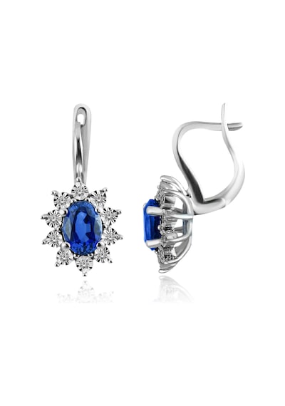 Pırlantalı Safir Küpe N11.2419