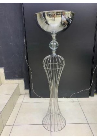 Vz-04 Tel Vazo 110 Cm Büyük Boy 31 Cm Çap Dekoratif Modern Şık Salon Vazo Altın
