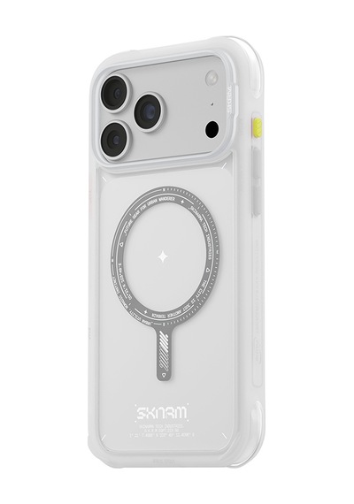Apple iPhone 18 Pro Max Uyumlu Kılıf M-safe Şarj Özellikli Airbag Tasarımlı Skinarma Avion Kapak Beyaz