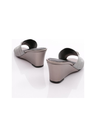 Dgn 24344 Kadin Desenli Topuklu Terlik 24344-2428-R1385 Platin