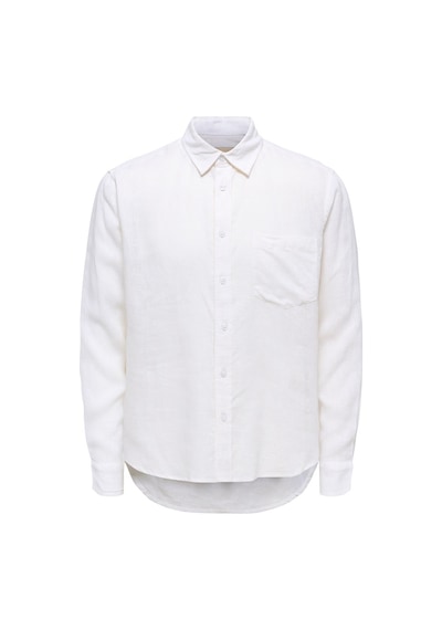Only & Sons Onslaurence Ls Lınen Blend Shırt Erkek Beyaz Gömlek - 22036239